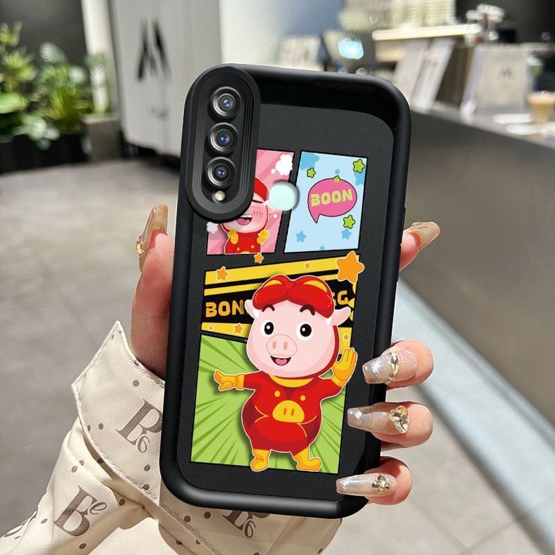 Casing Hp VIVO Y19 VIVO Y5s Case Casing HP Motif babi keberuntungan Cesing Silikon lunak Kasing peli