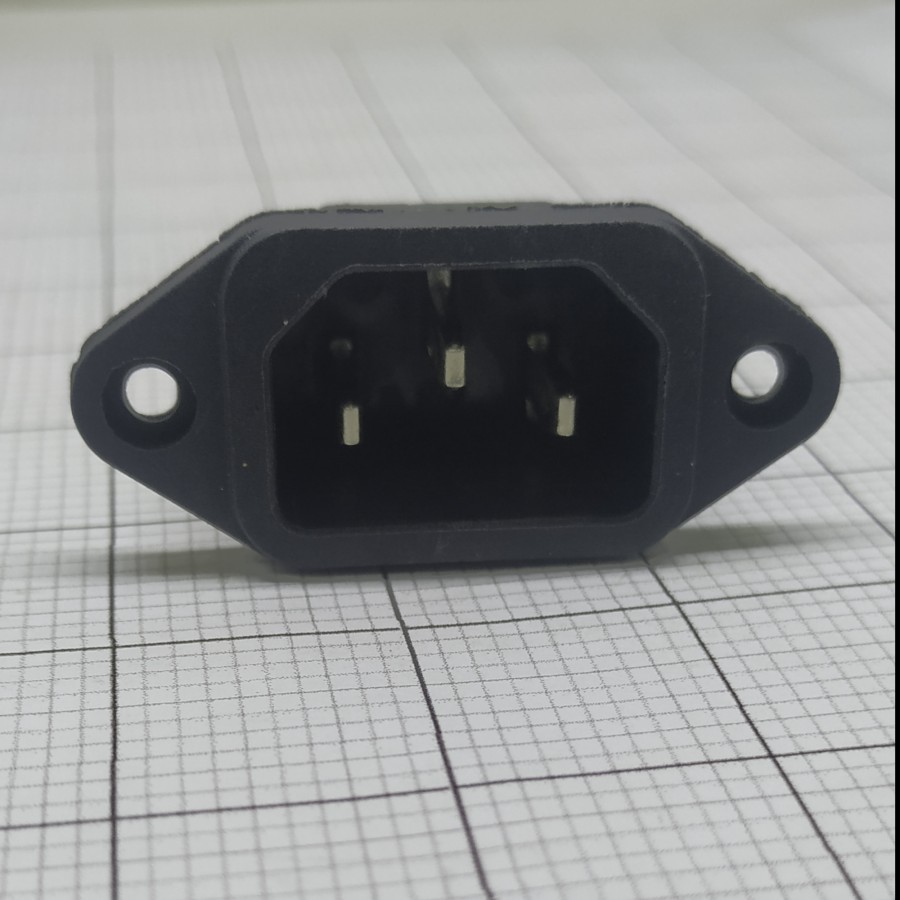 Jack AC 3 pin / Jack Power Soket Komputer Male 3 pin Chasis