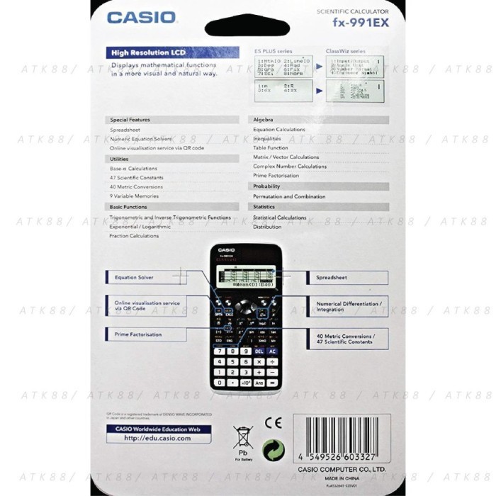 

Kalkulator Casio Fx 991 Ex Hitam Original