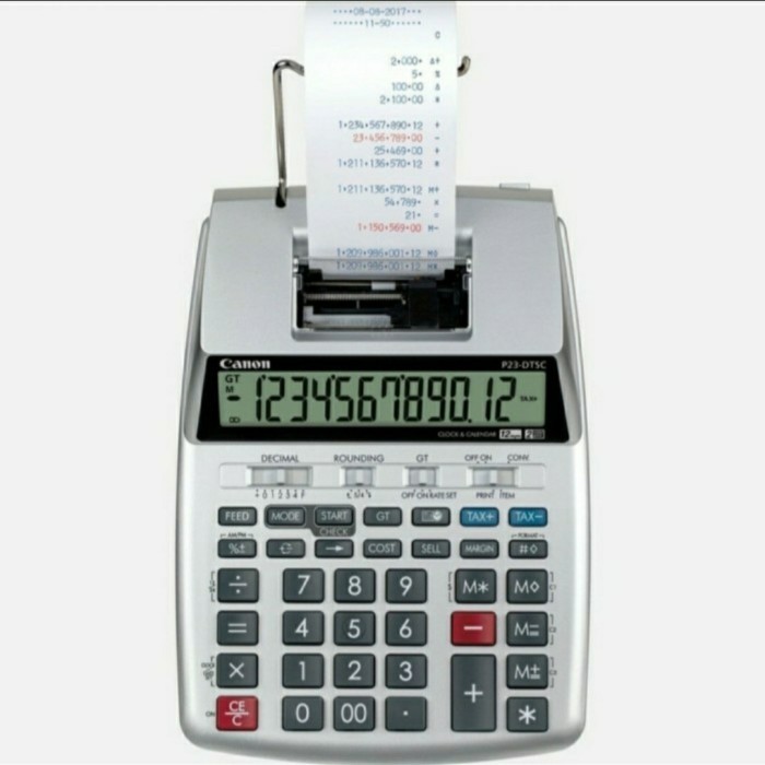 

Kalkulator Print Canon P23 Dtc + Adaptor - Printing Calculator P-23Dtc