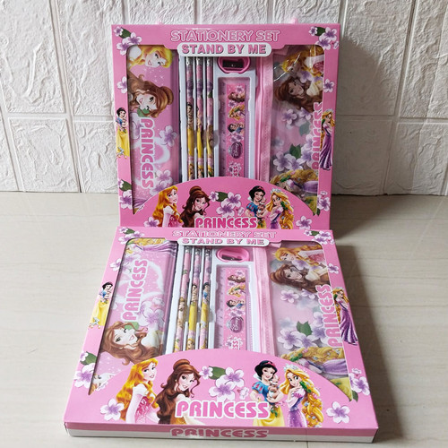 

New Trend! Stationery Set Alat Tulis Anak Sekolah Karakter Princess Cewek Edukasi Low Price