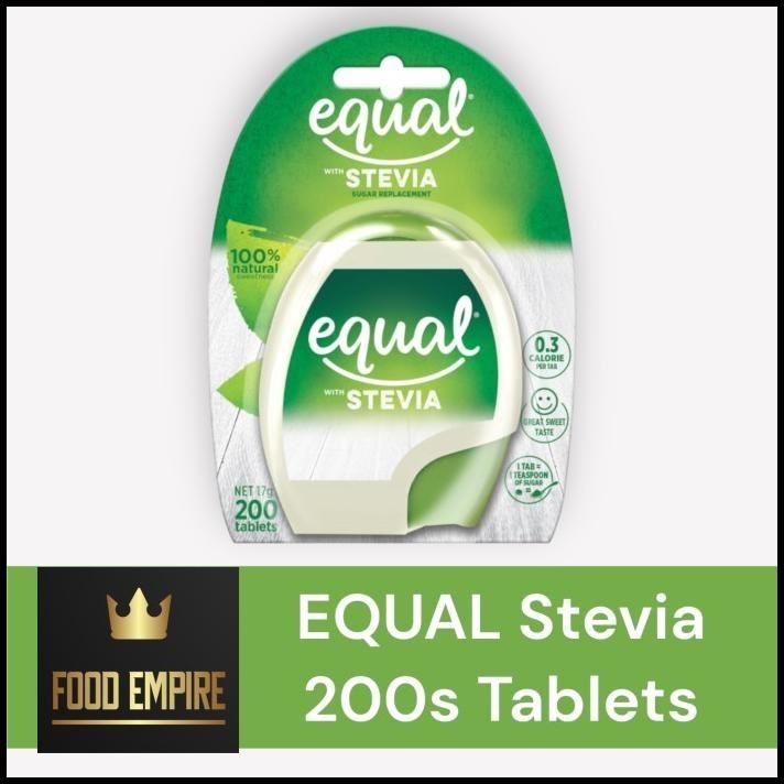 

Equal Stevia Tablet Sweetener | Pemanis Nol Kalori | Pengganti Gula