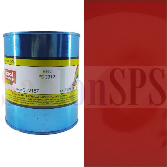 

POLICOAT RED PS 3312 CAT SABLON PVC BASIS MINYAK 1KG K01