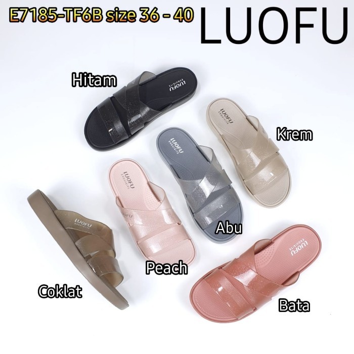 E7185-Tf6B Luofu Jelly Sandal Karet Wanita Sendal