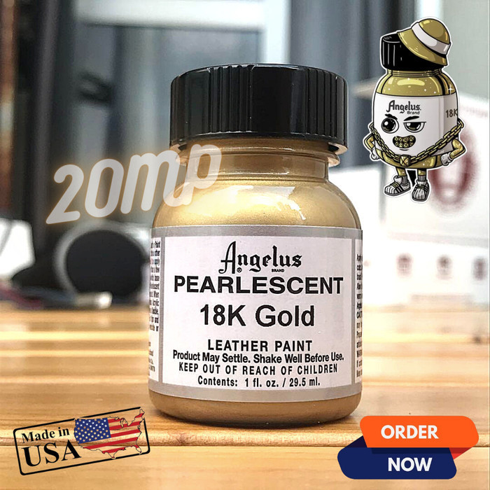 

Ready Angelus Pearlescent 18K Gold Leather Paint Cat Bahan Kulit 29ML USA