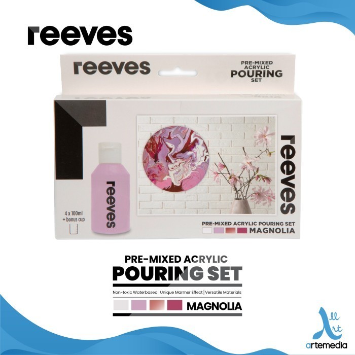 

Ready Cat Akrilik Reeves Pre Mixed Acrylic Pouring Paint Magnolia Color Set