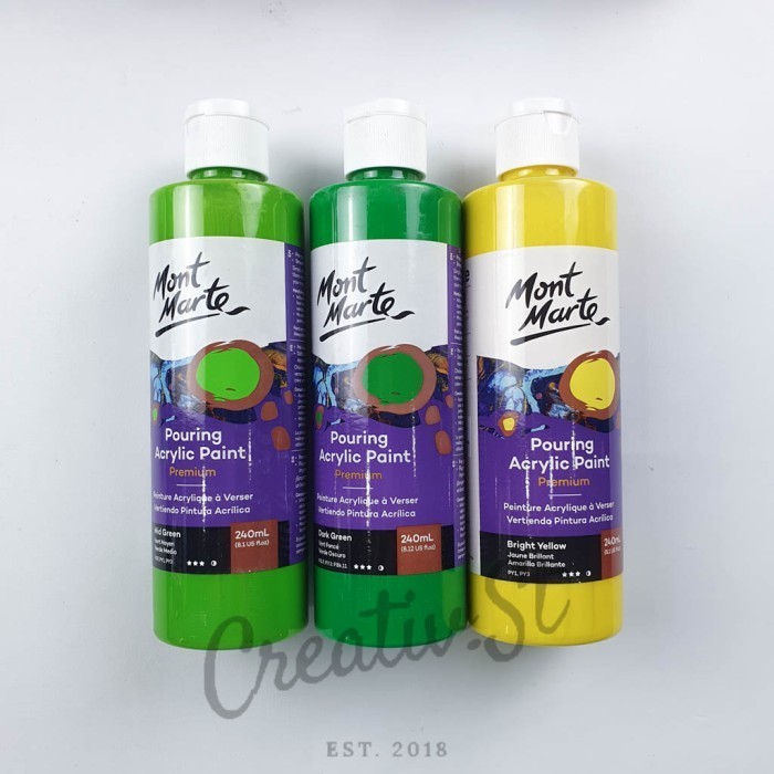 

Ready Mont Marte Pouring Acrylic Paint 240 Ml Color Cat Acrylic Warna