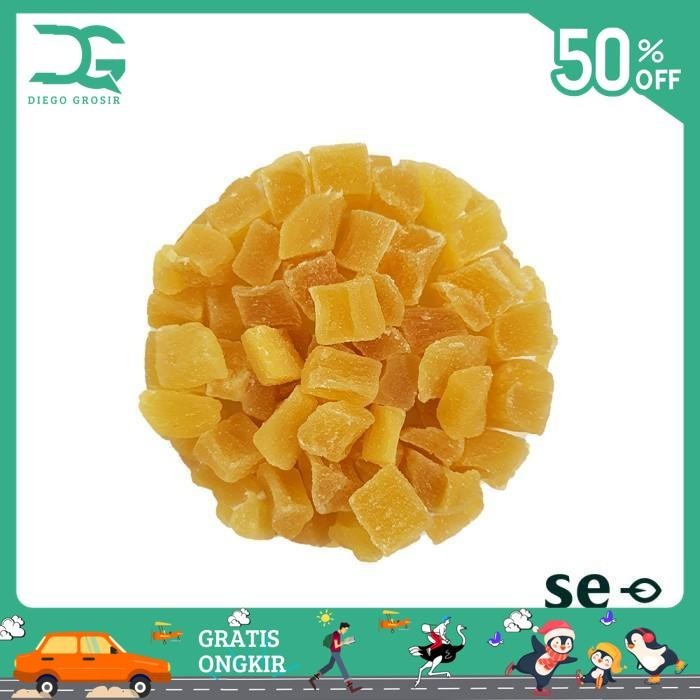 

CANDIED DRIED PINEAPPLE / MANISAN BUAH NANAS BITS DADU KUALITAS TERBAIK