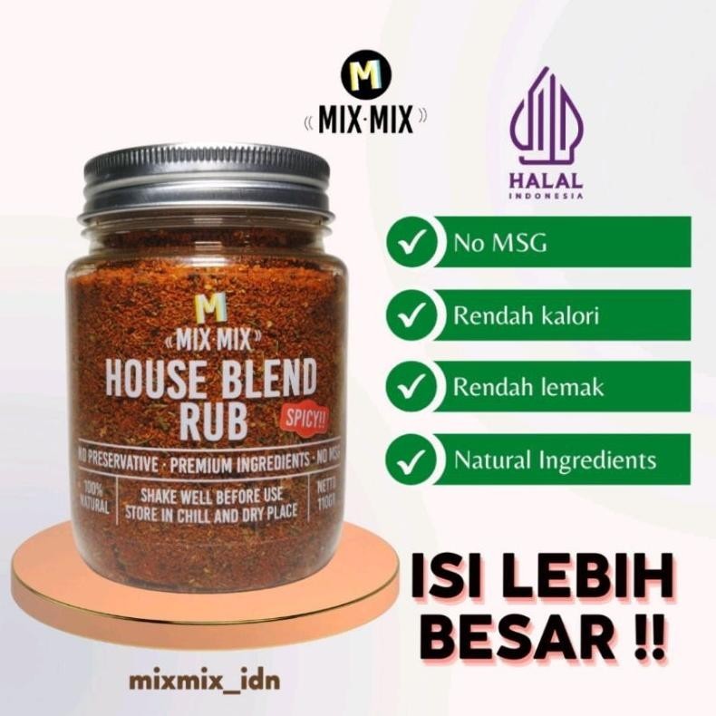 

Aw89 Mixmix house blend rub original spicy-Mix mix house blend rub-mix mix bumbu marinasi bumbu bbq bumbu non msg Premium