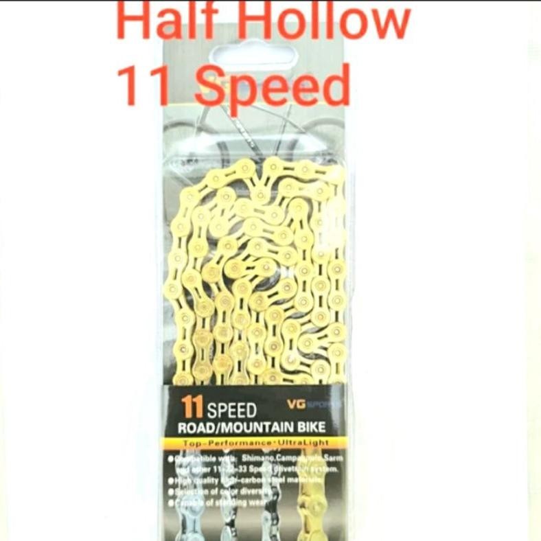 Premium VG Sports Rantai Sepeda 11 Speed Bicycle Chain 11 Speed Gold