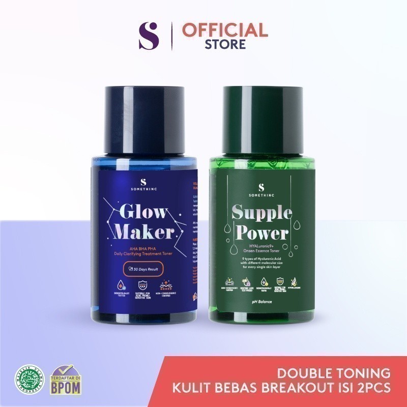 [BUNDLE HEMAT] SOMETHINC Trial Kit - Double Toning Kulit Bebas Breakout Kit (GLOW MAKER AHA BHA PHA 