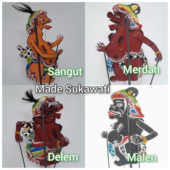 TERBARU - Wayang kulit bali tokoh Delem Sangut Malen Merdah