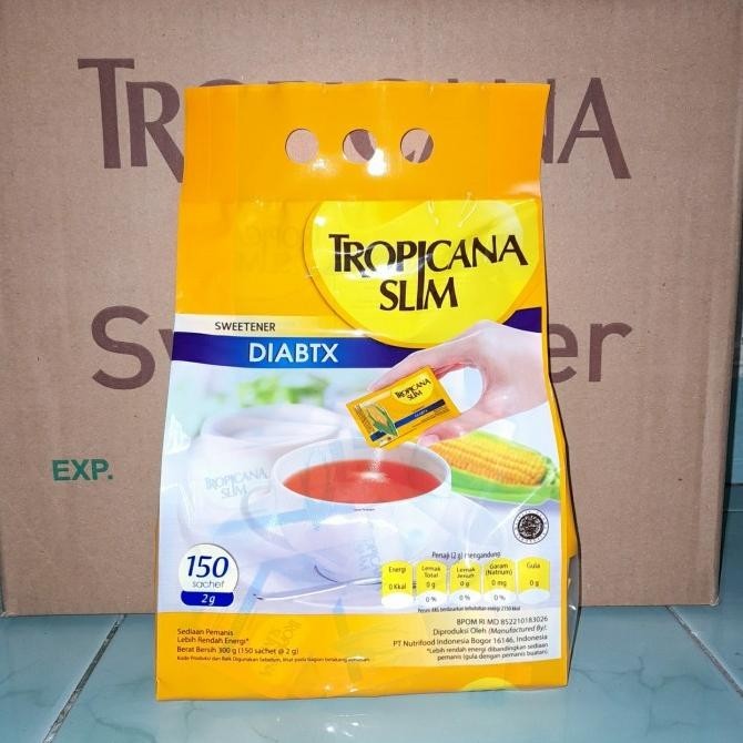 

READY STOCK TROPICANA SLIM SWEETENER DIABTX 150 SACHET !!!!!