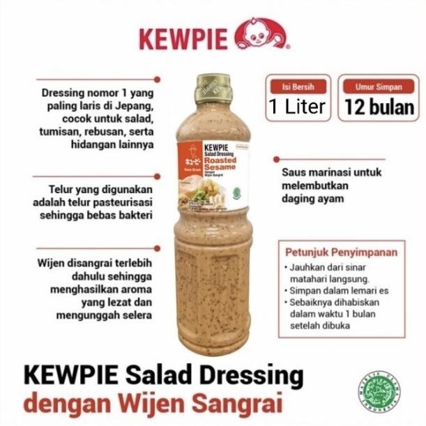 

NEW PRODUK KEWPIE SALAD DRESSING ROASTED SESAME / WIJEN SANGRAI 1 LITER !!!!!