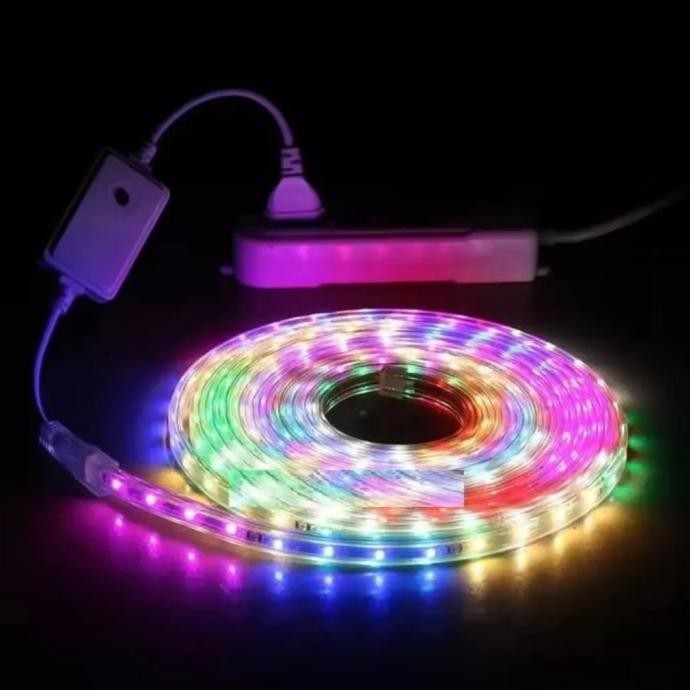 Lampu RGB Warna Warni Selang Strip Rainbow Hias LED 15 20 25 Meter HIS