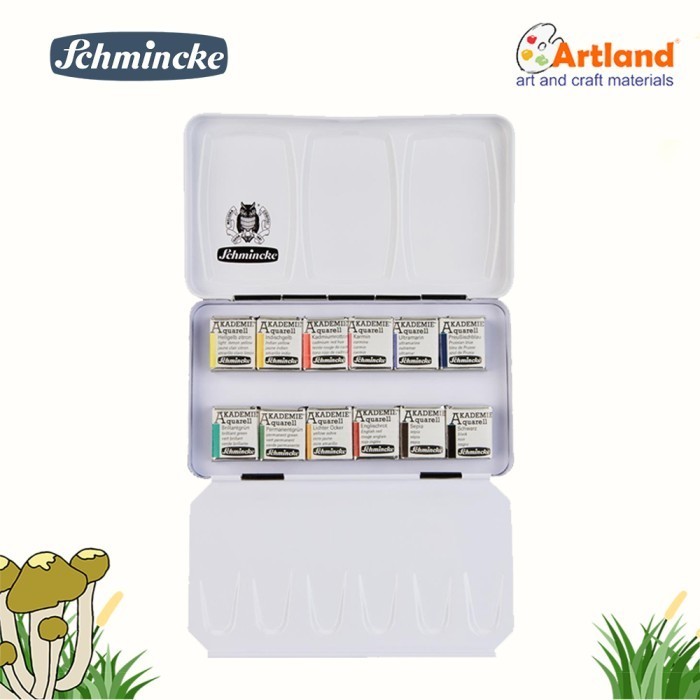 

SCHMINCKE AKADEMIE AQUARELL METAL BOX SET 12 X 1/2 PANS 75112