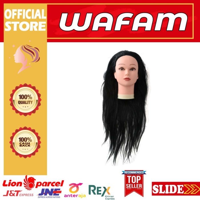 Manekin Rambut / Manekin Kepala / Rambut Latihan Cukur Barber Salon
