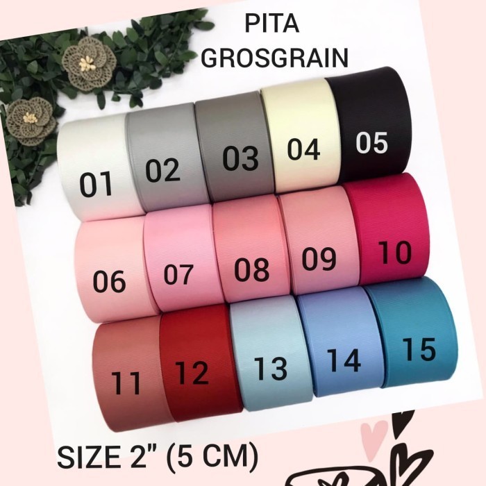 Ataritagrosir 100 Yard Pita Grosgrain 5 Cm (2 Inch)