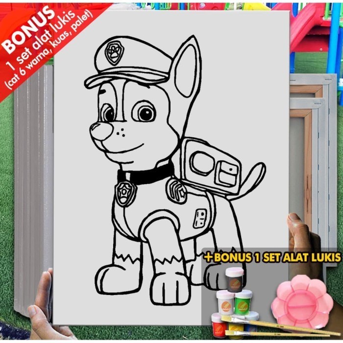 

KANVAS LUKIS ANAK PAW PATROL 30 X 40 CM MELUKIS MEWARNAI MEL1214