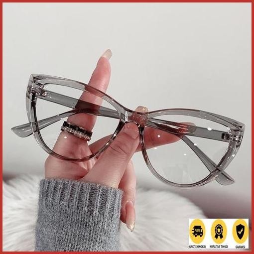 Original Cod Frame Kacamata Lensa Flat / Cat Eye Kacamata Anti Radiasi / Hp Dan Komputer Wanita Pria