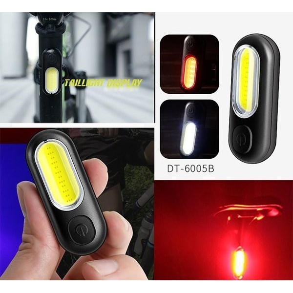 Lampu Sepeda Goofy Small Power Dt-0065B Usb Rechargeable Strobo Light