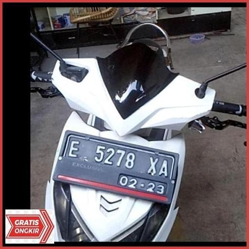 Original (Free Double Tape) Visor Beat Fi 2013-2014 Injeksi Warna Hitam Kilat Jaminan Quality