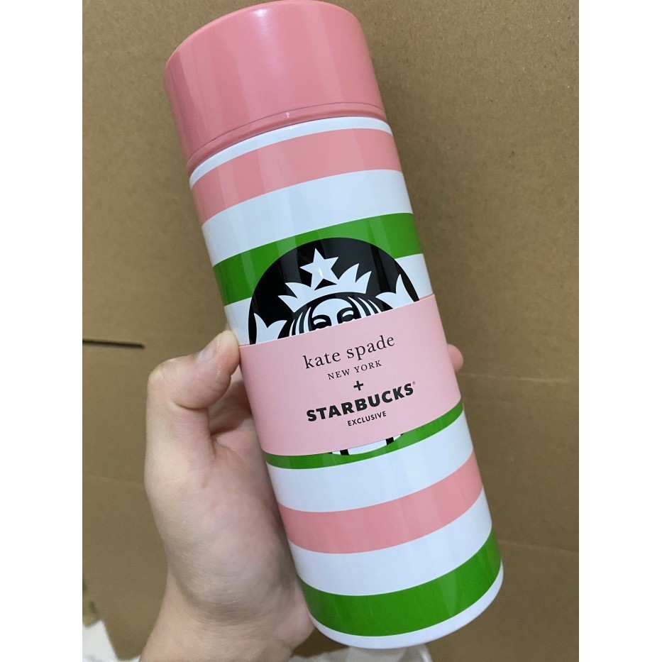 Tumbler Starbucks Kate Spade Stripe Pink White