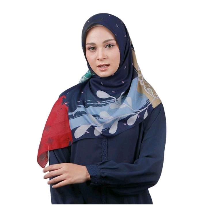 Zoya Segi Empat Full Motif Kerudung Hijab Jilbab Ameera Scarf