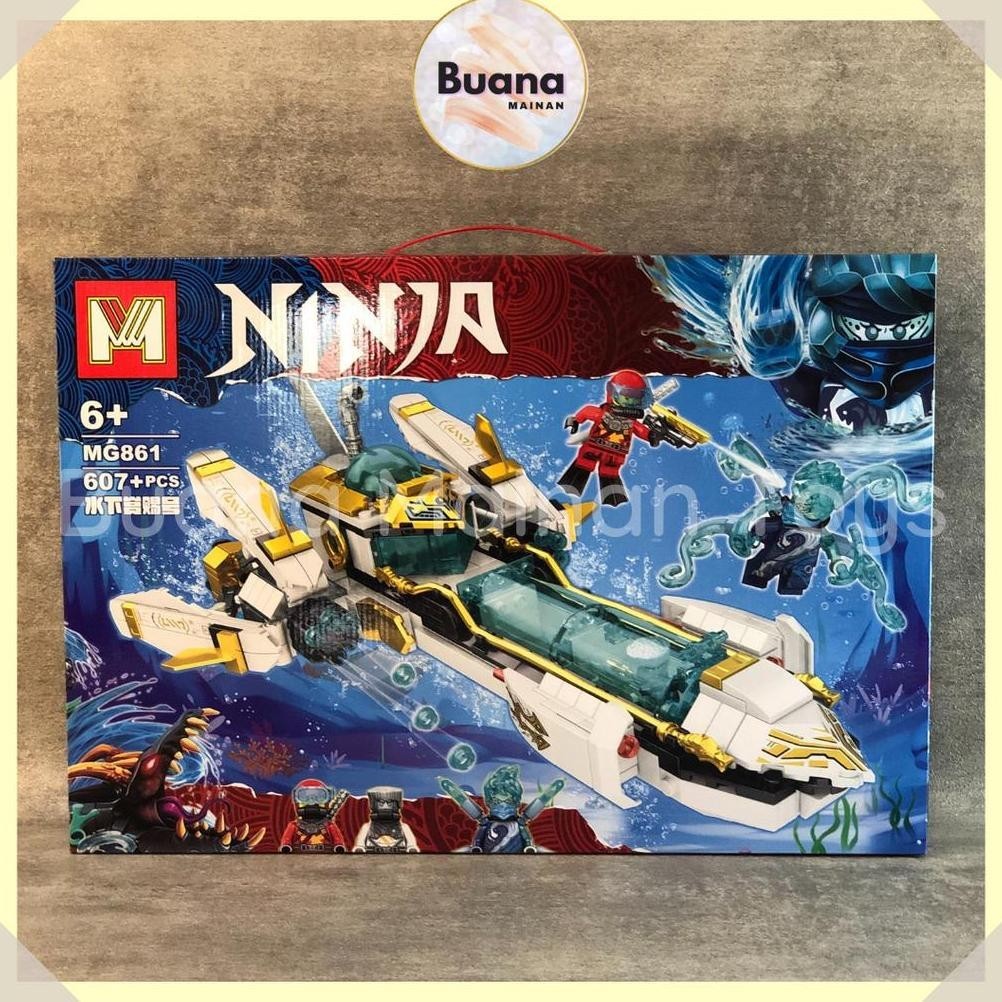 [DISKON] BRICKS MG NINJA HYDRO BOUNTY MAINAN EDUKASI ANAK COWO BRICK NINJAGO WAR JET PLANE BLOCKS SU