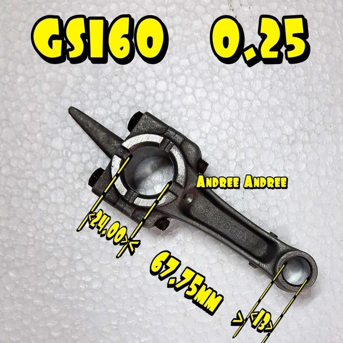 *#*#*#*#] GS160 0.25 Connecting Rod Stang Piston Seher Kubota GS-160 GS 160 0.25