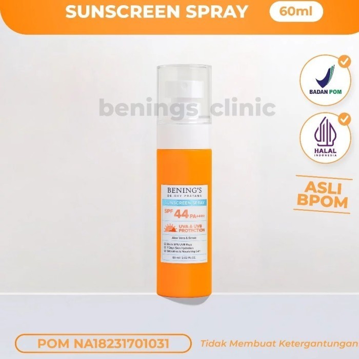 Sunscreen Spray Bening Skincare Perawatan Wajah By Benings Clinic