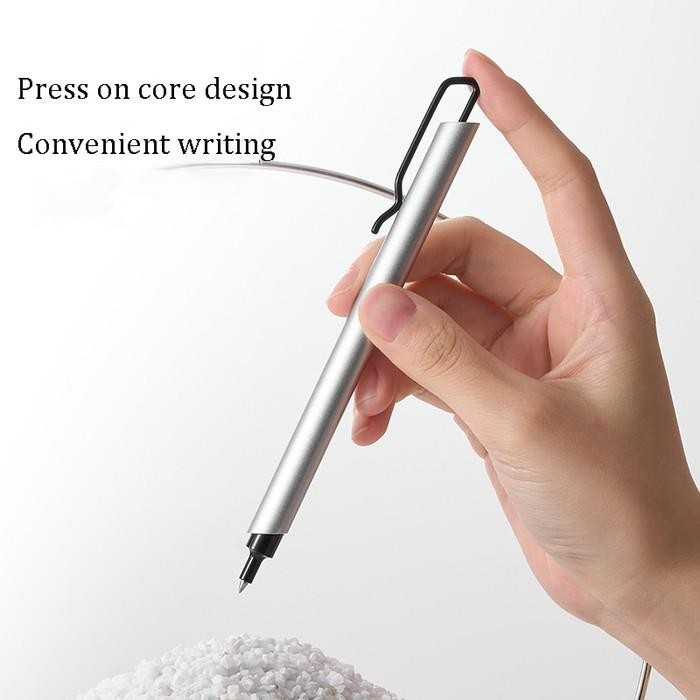 

Kaco KLIP Pena Pulpen Gel 0.5mm Black Ink Aluminium Alloy 1 PCS Import