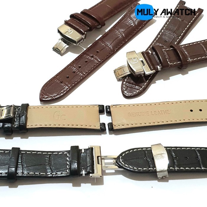 TALI STRAP JAM TANGAN KULIT GC GUESS COLLECTION 22MM BUCKLE BUTTERFLY TERBAIK