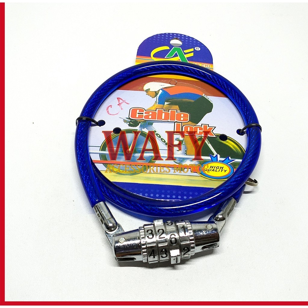 Kunci Helm Pin - Kunci Sepeda Pin - Tali Pengaman Helm Dan Sepeda