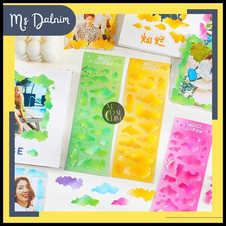 

TERBARU STIKER AWAN SCRAPBOOK CLOUD DECO STICKER HOLOGRAM MENGKILAP PVC ST103 !!!