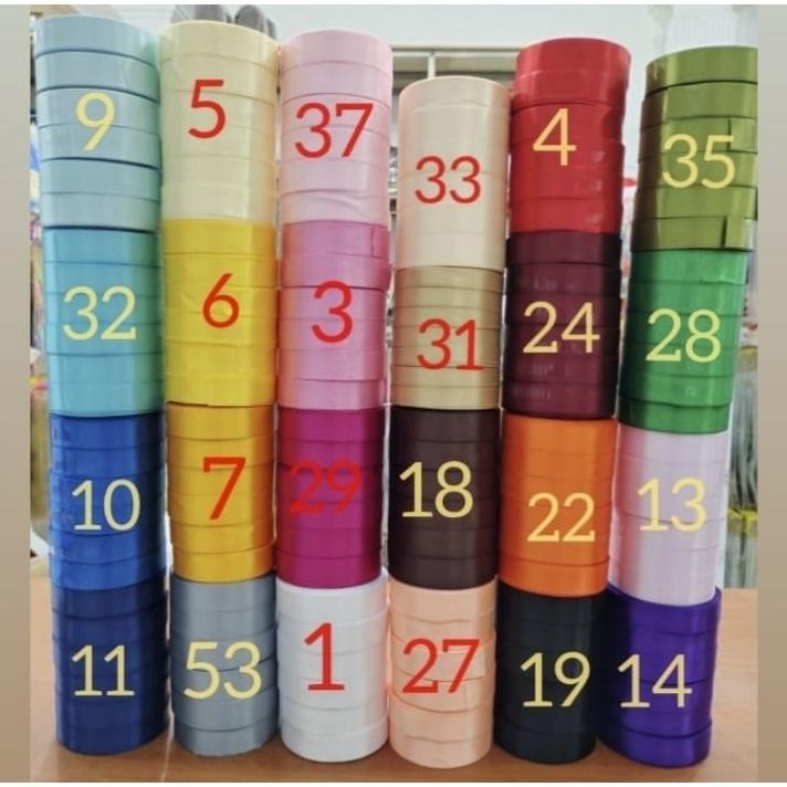 

Pita Satin 3/4 Inch / Pita Satin Lebar 2Cm / 25 Yard / Grosir