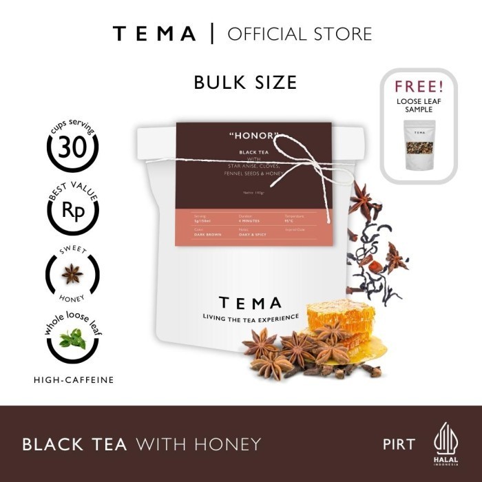 

TEMA Tea Loose Leaf Large Pouch - Honor / Black Honey
