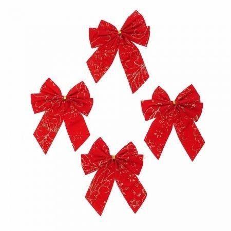

Pita Merah Natal Bahan Bludru Glitter Isi 4 pc