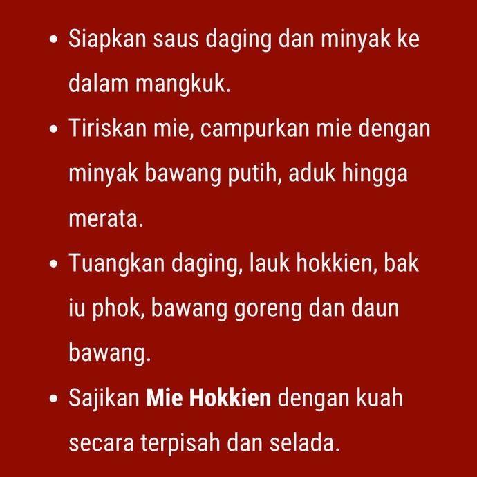 

Mie Hokkien (BEKU MENTAH) JRS