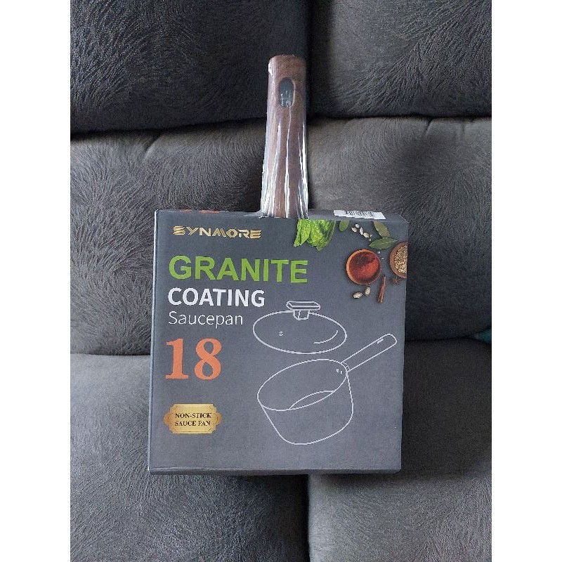 Synmore Granite Coating Saucepan 18 Non-Stick Sauce Pan NEW