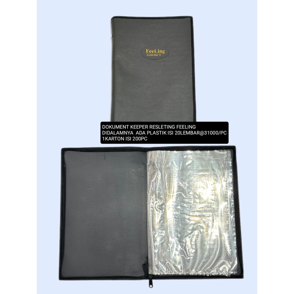 

Map Dokumen Keeper Resleting Feeling / Clear Holder / Display Book Document Keeper Zipper Feeling