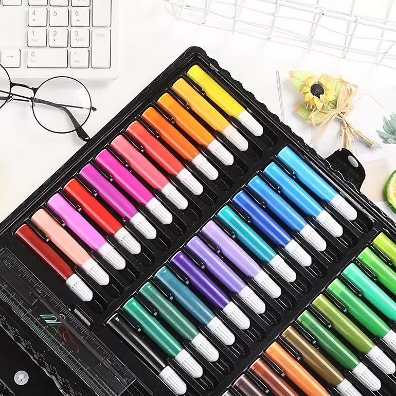 

rq-56 Crayon Set 150pcs / Pensil Warna Spidol Krayon Cat Air Minyak Kuas Palet Water Colors Alat Menggambar Mewarnai Melukis Isi 150 pcs Anak Anak / Kit Art Supplies Painting Hadiah Kado Ulang Tahun Birthday Gift Pencil Colours Coloring Set Gambar Lukis