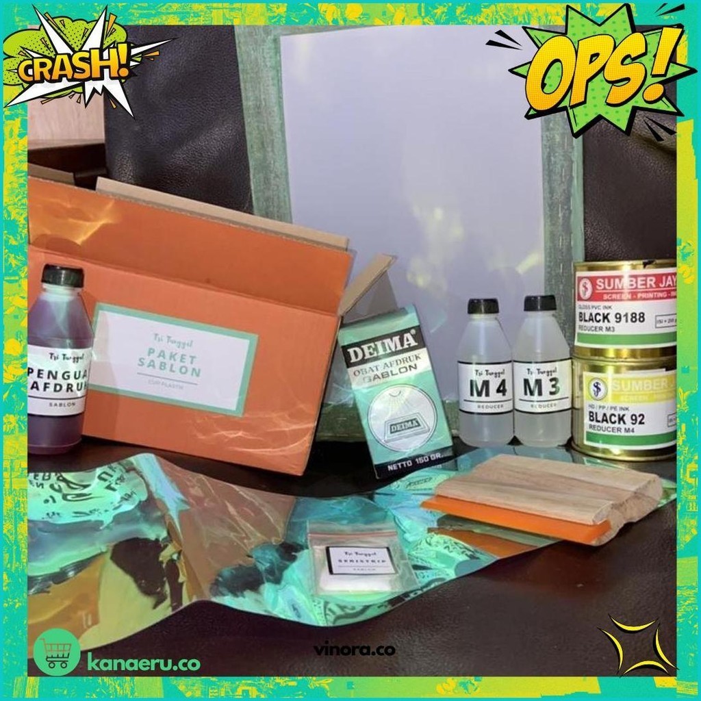 

Paket Alat Sablon - Plastik Kertas - Pemula Mika Kayu Alat Prakarya Kerajinan Warna Warni Pewarna Craft Color Coloring Paper Plastic Poster Paint Painting Cat Lukis Lukisan Mewarna Mewarnai Kanvas Canvas Kaleng Usaha Belajar Tinggal Gambar Gesut