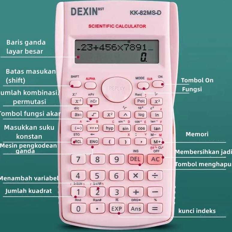 

ul-64 Kalkulator Color Function Scientific Kalkulator 24 Fungsi Kalkulasi 3 Warna 1700 scientific calculator Murah