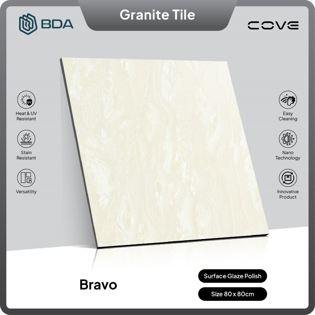 BDA Granite Tile Granit 80x80 Keramik Lantai Keramik Dinding Bravo