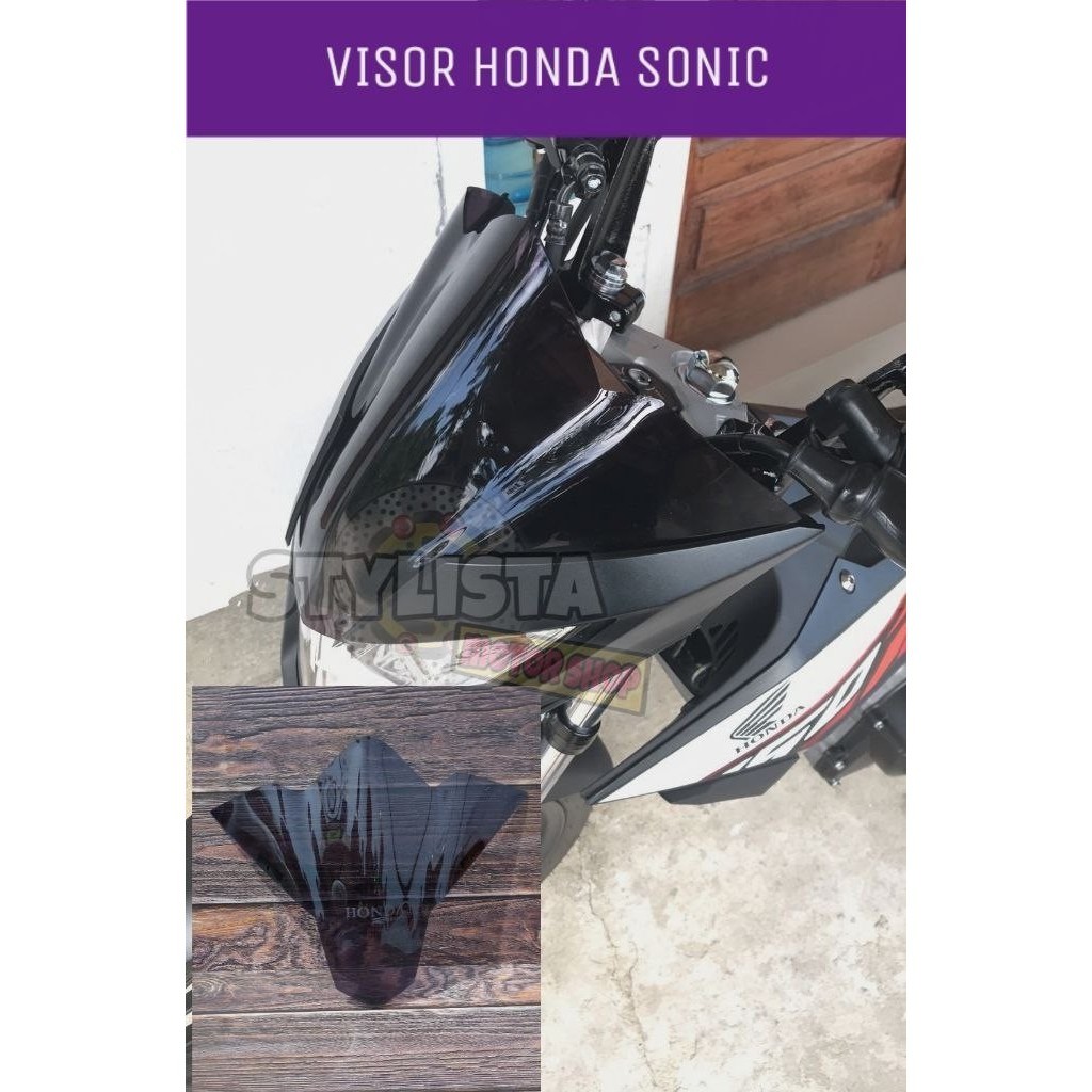 Windshield /Visor Honda Honda Sonic Smoke Clear Variasi Motor A54