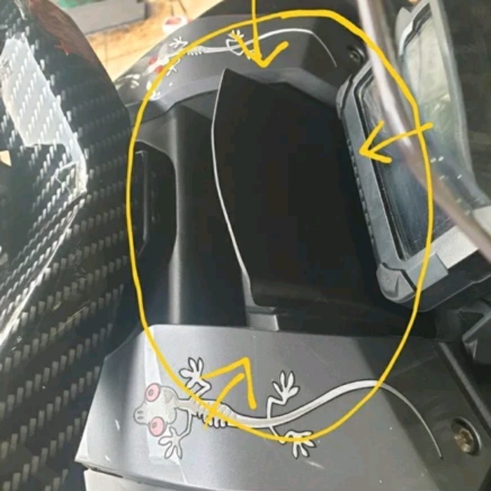 Topi Sun Visor Indikator Honda Adv Hitam Doff