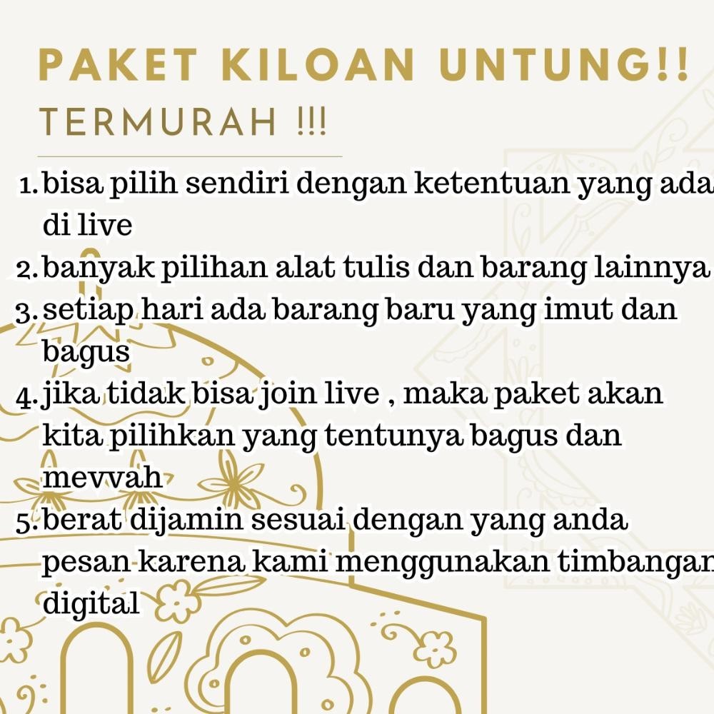 

[Promo][Cod][Gratis Ongkir] Rajagrosir Paket Alat Tulis 1000 Gram Atau 1 Kg Stationery