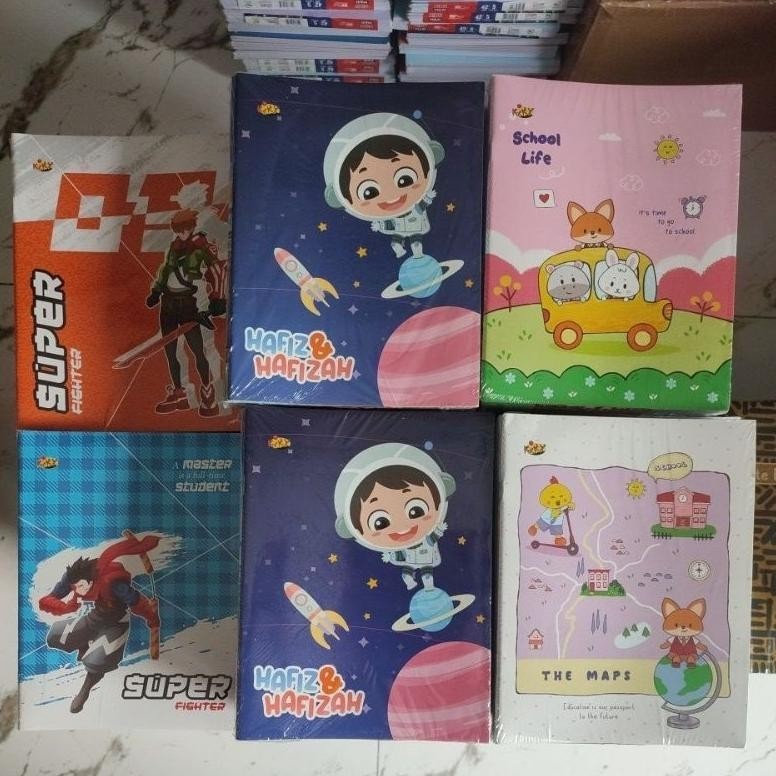 

[Promo][Cod][Gratis Ongkir] Buku Tulis Kiky 38L/10 Buku Motif Random ( Garis Berwarna)