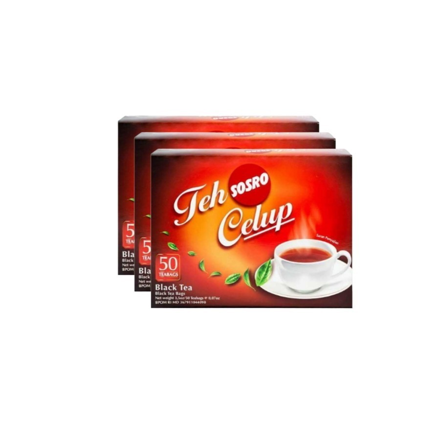 

SOSRO Teh Celup Hitam 50 Kantung Celup 150 g - Triplepack